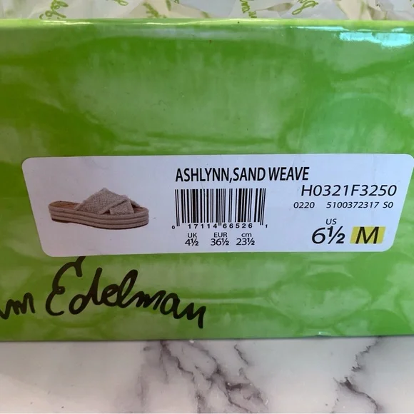 Sam Edelman Ashlynn sand weave crisscross platform sandals size 6.5 medium - Picture 13 of 13